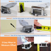 Kason 1070 Surfacemount Narrow Flange Hinge, How to measure offset