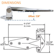 Kason 1070 Surfacemount Narrow Flange Hinge, 7/8" Offset Dimensions