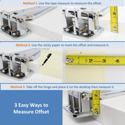 Kason 1241 Double Knuckle Hinge Measure Offset