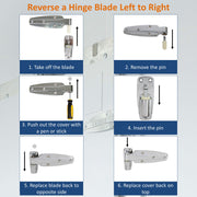 Kason 1245 Reversible Cam-Rise Walk-In Hinge How Reverse a Hinge
