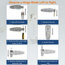 Kason 1245 Reversible Cam-Rise Walk-In Hinge How Reverse a Hinge