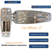 Kason 1245 Reversible Cam-Rise Walk-In Hinge, 2" Offset