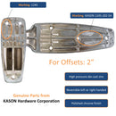 Kason 1245 Reversible Cam-Rise Walk-In Hinge, 2" Offset