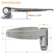 Kason 1245 Reversible Cam-Rise Walk-In Hinge, 1-3/8" Offset Dimensions