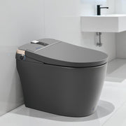 Awoco Smart Toilet with Bidet, Smart Bidet Toilet with Heated Seat, Auto Open Close, Foot Sensor Flush, Warm Water & Dryer, Remote Control, Digital Display, One Piece Toilet with Tank