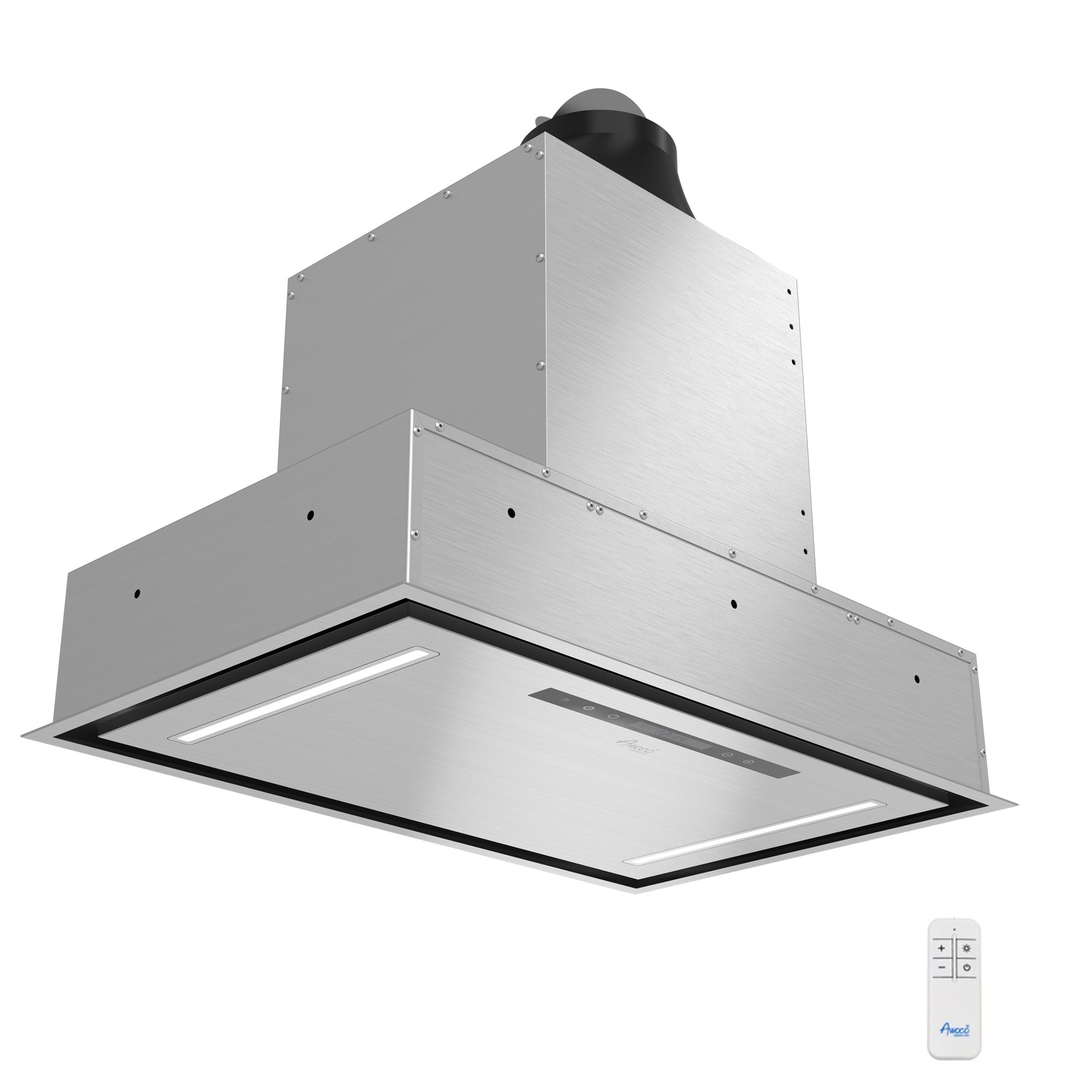 RH-BQ-CR Flush Ceiling Mount Range Hood, Insert Range hood, Island Range Hood with Remote Control