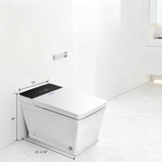 Awoco Smart Bidet Toilet, Smart Bidet with Toilet Built in, Heated Seat, Auto Open & Close Lid Seat, Foot Sensor Operation, Auto Flush, Warm Water & Dryer, Remote Control, LED Display (White)