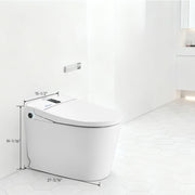 Awoco Smart Toilet with Bidet, Smart Bidet Toilet with Heated Seat, Auto Open Close, Foot Sensor Flush, Warm Water & Dryer, Remote Control, Digital Display, One Piece Toilet with Tank