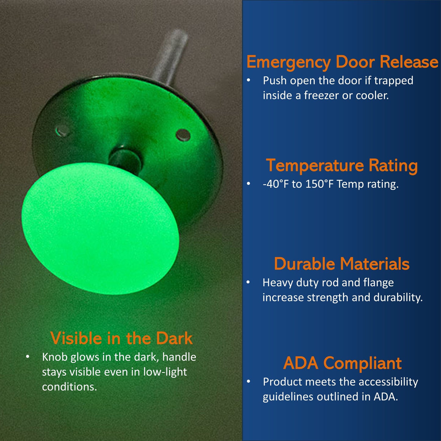 Kason 481-A Inside Release Handle, Glow in Dark