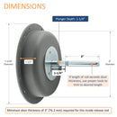 Kason 486C Inside Release Handle, Kason 486C-400 Dimensions