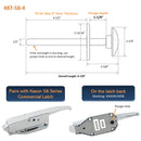 Kason 487-C Frost-Free Inside Release Handle, Glow in Dark, Fiberglass Push Rod for Door of Walk-in Coolers and Freezers
