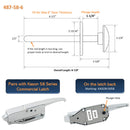 Kason 487-C Inside Release Handle, Kason 487-58-6, 6-7/8" L