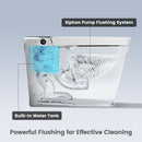 Awoco Smart Bidet Toilet, Smart Bidet with Toilet Built in, Heated Seat, Auto Open & Close Lid Seat, Foot Sensor Operation, Auto Flush, Warm Water & Dryer, Remote Control, LED Display (White)