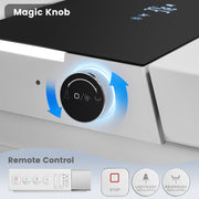 Awoco Smart Bidet Toilet, Smart Bidet with Toilet Built in, Heated Seat, Auto Open & Close Lid Seat, Foot Sensor Operation, Auto Flush, Warm Water & Dryer, Remote Control, LED Display (White)