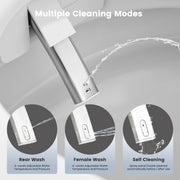 Awoco Smart Toilet with Bidet, One Piece Bidet Toilet with Heated Seat, Auto Open & Close Lid, Foot Sensor Flush, Warm Water Wash & Dryer, Wireless Remote, LED Display (White)