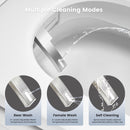 Awoco Smart Bidet Toilet, Smart Bidet with Toilet Built in, Heated Seat, Auto Open & Close Lid Seat, Foot Sensor Operation, Auto Flush, Warm Water & Dryer, Remote Control, LED Display (White)