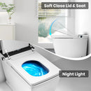 Awoco Smart Bidet Toilet, Smart Bidet with Toilet Built in, Heated Seat, Auto Open & Close Lid Seat, Foot Sensor Operation, Auto Flush, Warm Water & Dryer, Remote Control, LED Display (White)