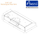 Awoco 36 inch under cabinet range hood dimension