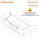 RH-UC7-30 Under Cabinet Range Hood Stainless Steel Gesture