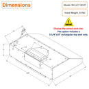 RH-UC7-30 Under Cabinet Range Hood Stainless Steel Gesture
