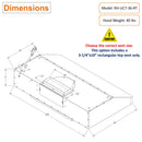 RH-UC7-36 Under Cabinet Range Hood Stainless Steel Gesture Control