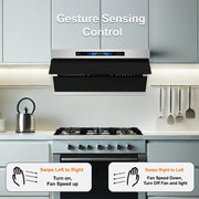Awoco RH-SX 36 inch Slant Vent Range Hood with Gesture Control for modern kitchen setting.