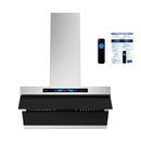 Awoco RH-SX Wall Mount Range Hood, Side-Draft Design, 4 Speeds Exhaust Fan with 800 CFM, Voice, Gesture, Touch & Remote Control, 6" Vent, Dimmable LED Light Bars