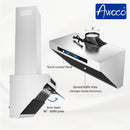 Awoco RH-SX Wall Mount Range Hood, Side-Draft Design, 4 Speeds Exhaust Fan with 800 CFM, Voice, Gesture, Touch & Remote Control, 6" Vent, Dimmable LED Light Bars