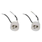 Awoco GU10 Base Socket, Maximum 250V 250W, Ceramic Lamp Holder and Fabric Wire Connector