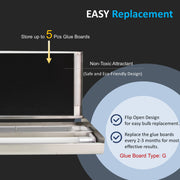 Awoco FT-2G30SS 12W LED Stainless Steel 100V-240V Wall Mount Sticky Fly Trap Lamp for Capturing Flies, Mosquitoes, Moths and Flying Insects, Perfect for home, restaurants, kitchens, warehouses