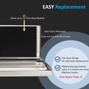 Awoco FT-2G30SS 12W LED Stainless Steel 100V-240V Wall Mount Sticky Fly Trap Lamp for Capturing Flies, Mosquitoes, Moths and Flying Insects, Perfect for home, restaurants, kitchens, warehouses