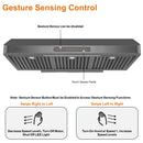 Awoco 36 inches Black Stainless Steel Under Cabinet Range Hood with Gesture Control Feature