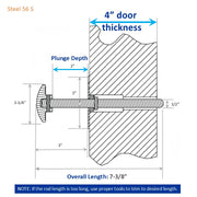 Kason 481-A Inside Release Handle, Kason 481-56-4 Inside Release Handle Size