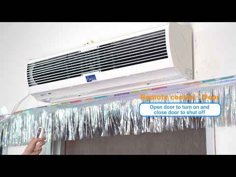 Awoco FM12 Slimline 2 Speeds Air Curtain, CE Certified, 120V Unheated with an Easy-Install Magnetic Switch