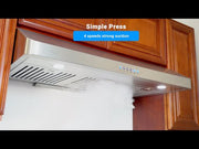 RH-R06 under cabinet range hood - Rectangle Rear Vent - 900 CFM