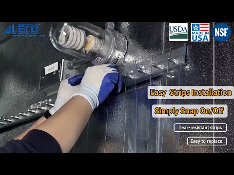 Strip Door Mounting Hardware 40in - MaxBullet Aluminum - Aleco