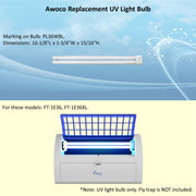 Awoco Type E-FL UV Tube PL 36W BL Fluorescent UV Light Bulb for Wall Mount Sticky Fly Trap Lamp FT-1E36