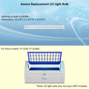 Awoco Type E-FL UV Tube PL 36W BL Fluorescent UV Light Bulb for Wall Mount Sticky Fly Trap Lamp FT-1E36