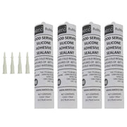 Awoco Clear Silicone Adhesive Sealant, Pack of 4 with nozzles