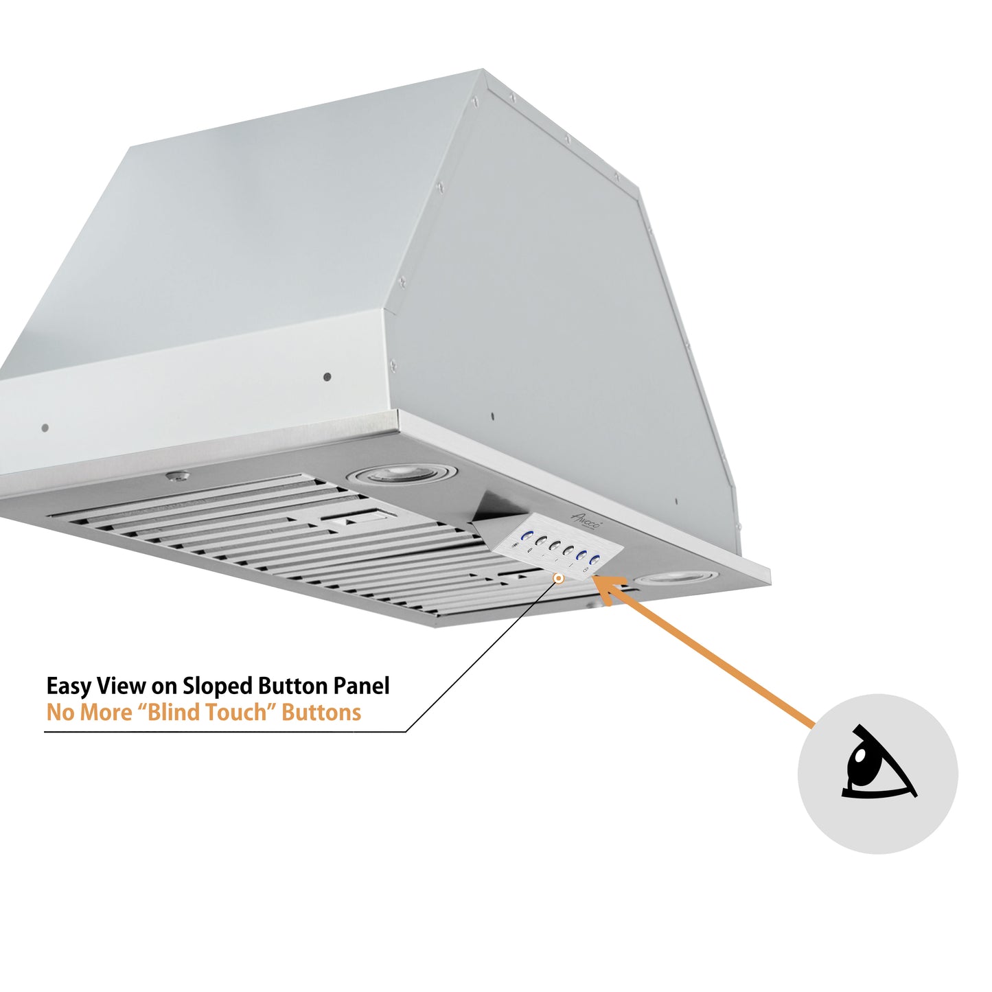RH-BQ-DTLS Ductless Range Hood Insert with Dishwasher safe mesh aluminum filters