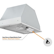 RH-BQ-DTLS Ductless Range Hood Insert with Dishwasher safe mesh aluminum filters