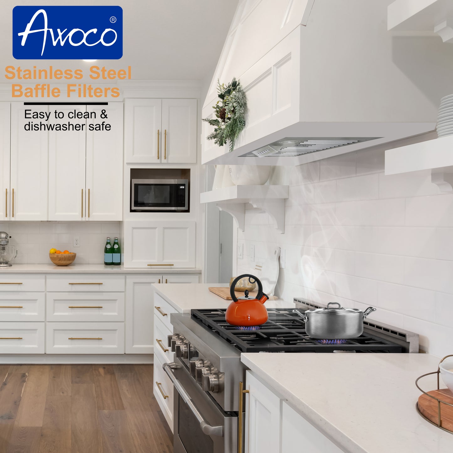 RH-BQ-DTLS Ductless Range Hood Insert with dishwasher safe baffle filter