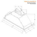 RH-BQ-DTLS Ductless Range Hood Insert 30 inch Built-in Insert range hood dimension