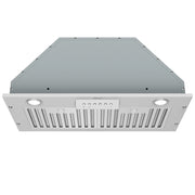 Awoco RH-BQ-M 14-1/2”D Built-in/Insert Stainless Steel Range Hood, 4-Speed, 650 CFM, LED Lights, Baffle Filters for Wood Hood