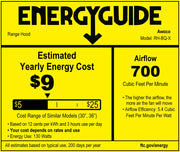Awoco RH-BQ-X 18.5” Depth Ducted Built-in/Insert Stainless Steel Range Hood, 4-Speed, 700 CFM, LED Lights, Baffle Filters for Wood Hood