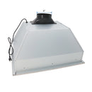 Awoco RH-BQ-X 18.5” Depth Ducted Built-in/Insert Stainless Steel Range Hood, 4-Speed, 700 CFM, LED Lights, Baffle Filters for Wood Hood