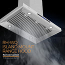 RH-WQ-36 Island Range Hood with 15 mins auto shut off and LED light