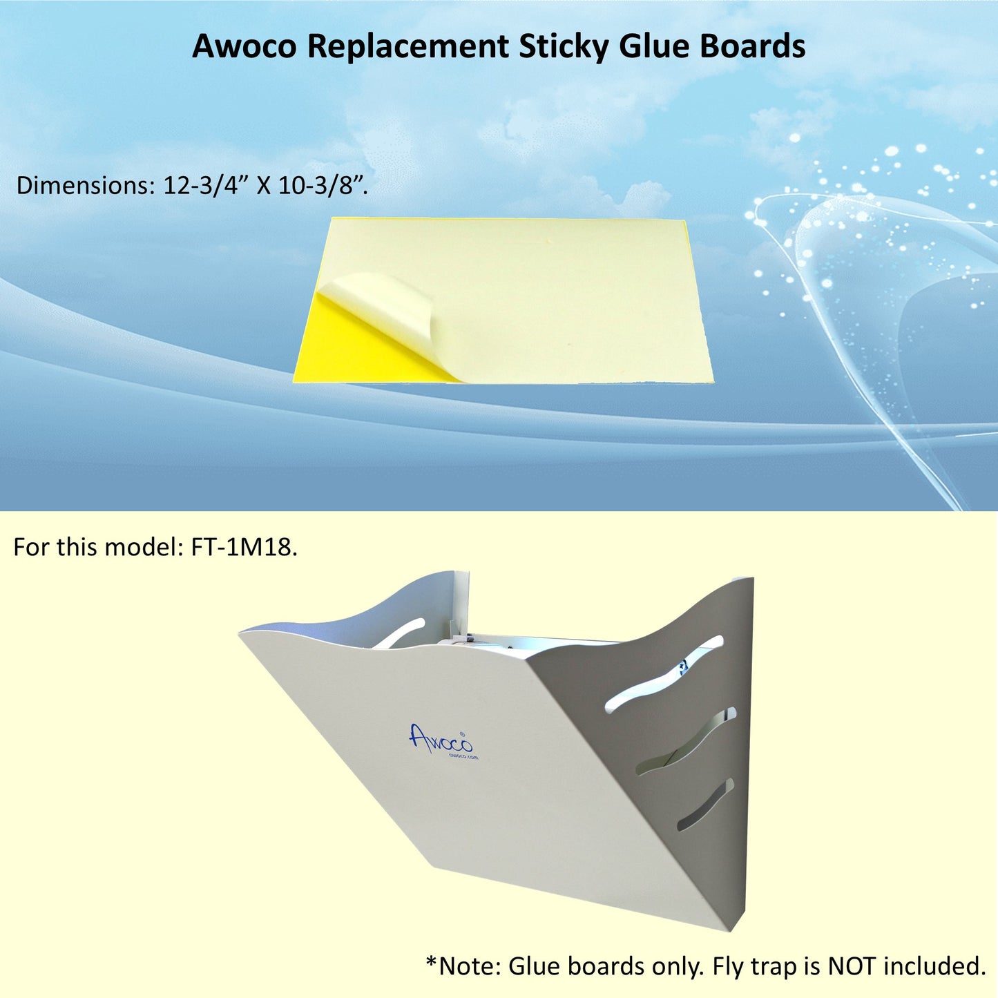 Pack of 5 Type M Replacement Sticky Glue Boards for FT-1M18