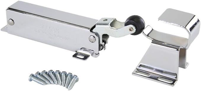 Kason 1094 Hydraulic Door Closer, Concealed or Exposed Mounting with Adjustable Wide Hook for Walk-In Coolers/Freezers