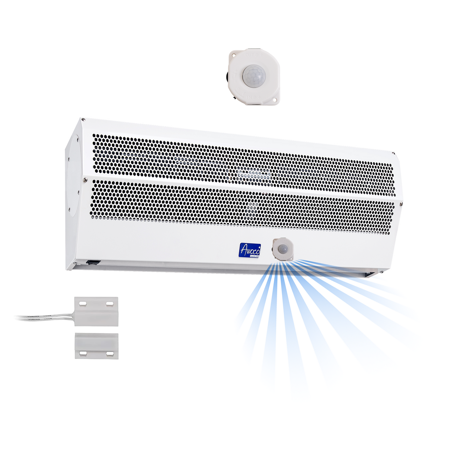 Awoco FM15-MSD Early Turn On Super Power Indoor Air Curtain, UL Certified 120V Unheated with Magnetic Switch and Motion Sensor Detection